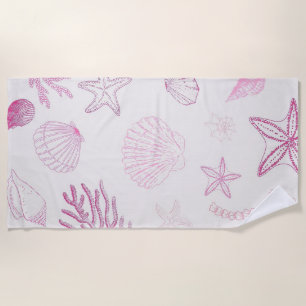 Summer Seashells Beach Towel