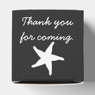 Summer Seashells in Black Favour Box