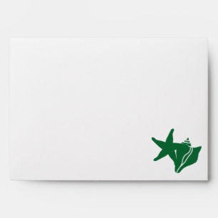 Summer Seashells in Green Envelopes