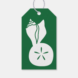 Summer Seashells in Green Gift Tag