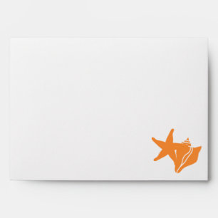 Summer Seashells in Orange Envelopes