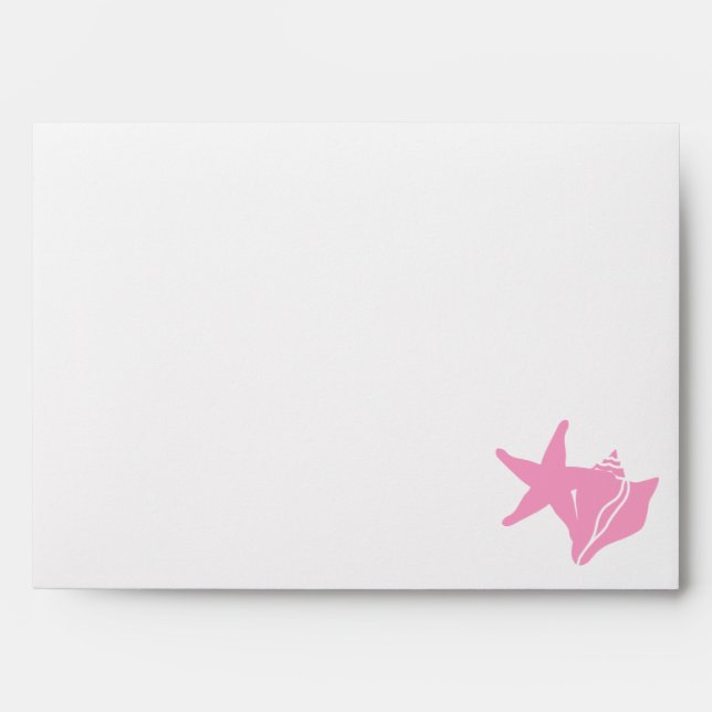 Summer Seashells in Petal Pink Envelopes (Front)
