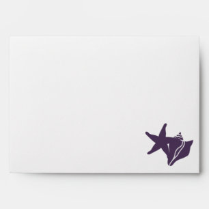 Summer Seashells in Purple Envelopes