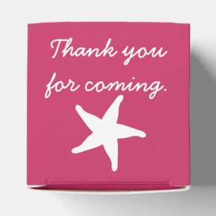 Summer Seashells in Raspberry Favour Box