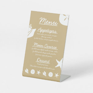 Summer Seashells in Sand Pedestal Sign