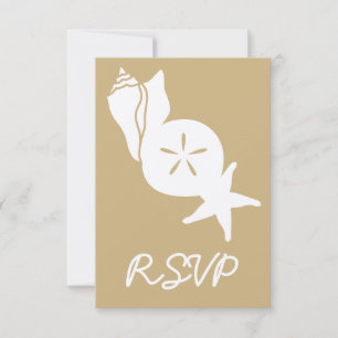 Summer Seashells in Sand RSVP Card