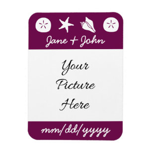 Summer Seashells in Wine Save-the-Date Magnet