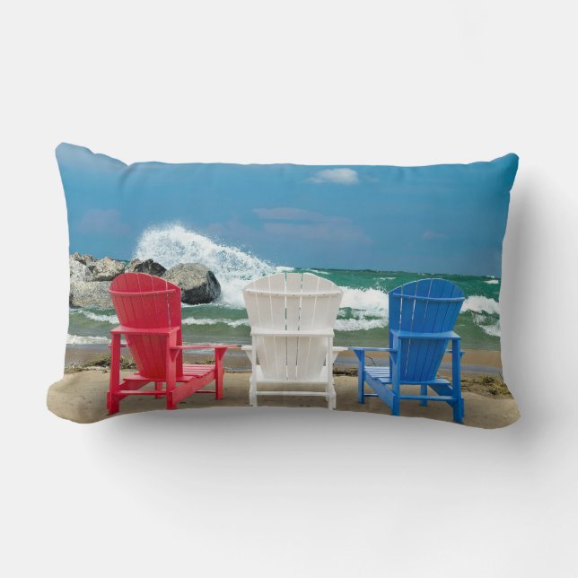 Summer Seashore Lumbar Cushion (Front)