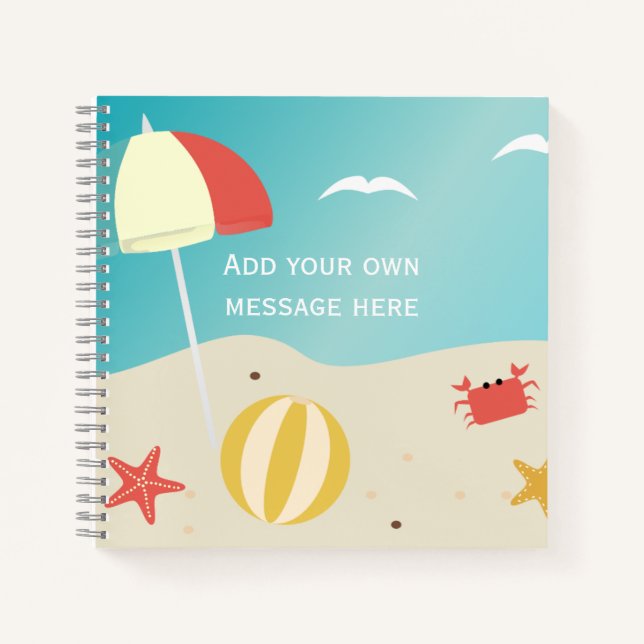 Summer Seaside Holiday Travel Journal Custom (Front)