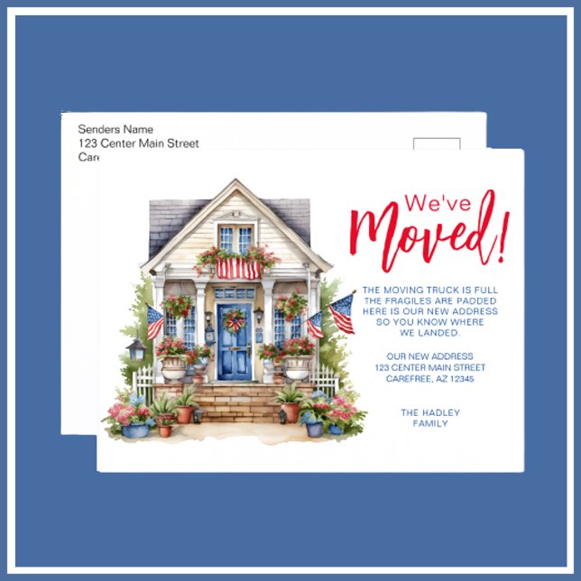 Summer Season Family Moving Announcement Postcard (Creator Uploaded)