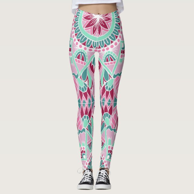 Summer Season Mandala Leggings (Front)