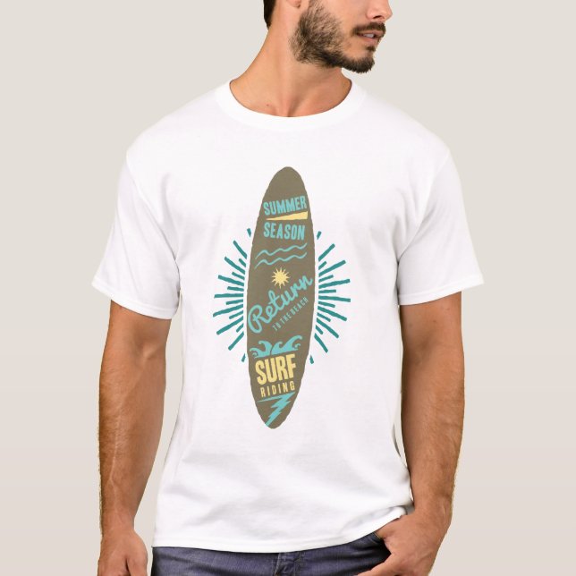 Summer Season Surfboard Graphic Tee (Front)