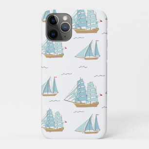 Summer Seatime Cute yachts with sail Case-Mate iPhone Case