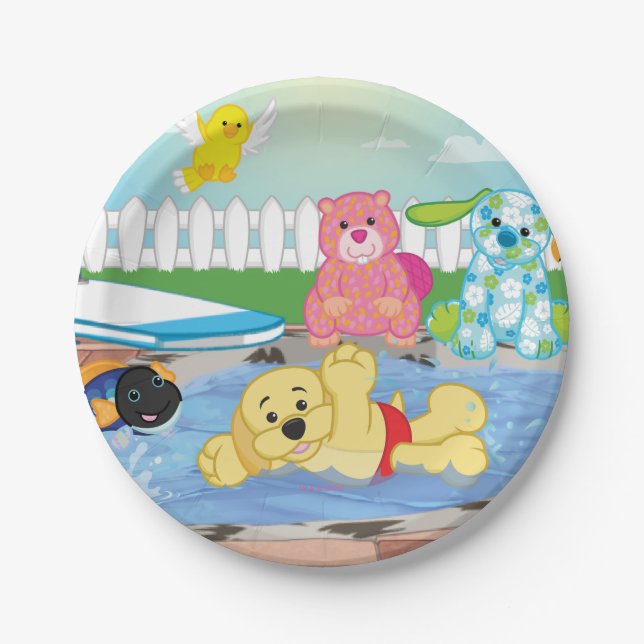 Summer Sensation Pool Paper Plate (Front)