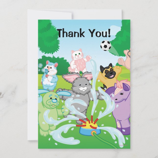 Summer Sensation Sprinkler Thank You Card (Front)