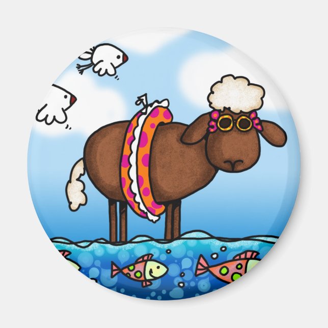 summer sheep magnet (Front)