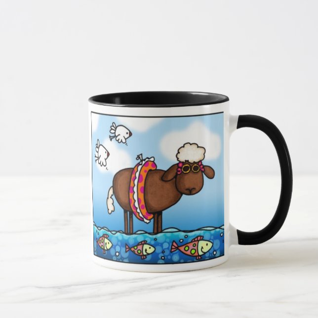 summer sheep mug (Right)