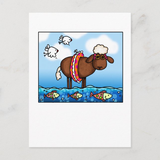 summer sheep postcard (Front)