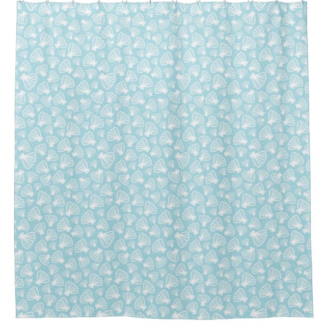 Summer Shell Pattern Shower Curtain (Front)