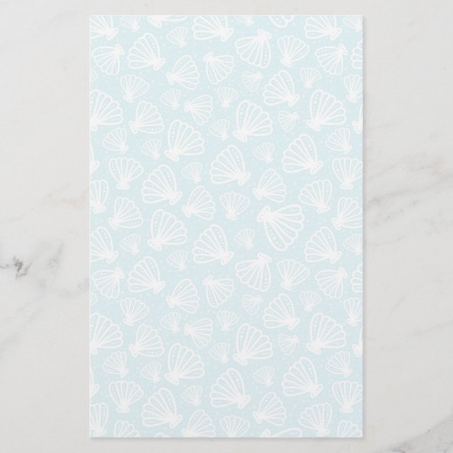 Summer Shell Pattern Stationery (Front)