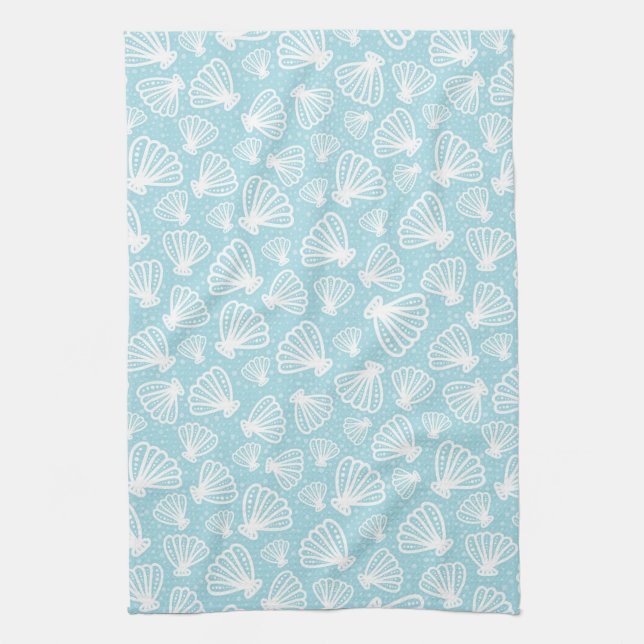 Summer Shell Pattern Tea Towel (Vertical)