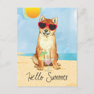 Summer Shiba Inu Postcard