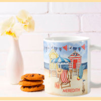 Summer Shore Beach Ocean Name Monogram