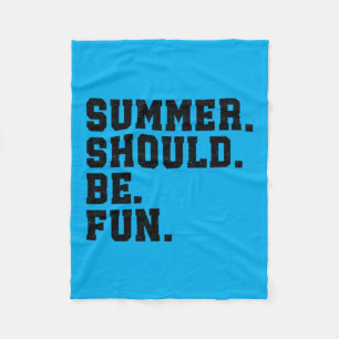 Summer Should Be Fun Retro 70s Vintage Fleece Blanket