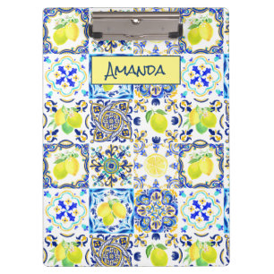 Summer Sicilian citrus Mediterranean majolica Clipboard