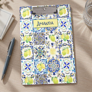 Summer Sicilian citrus Mediterranean majolica Clipboard