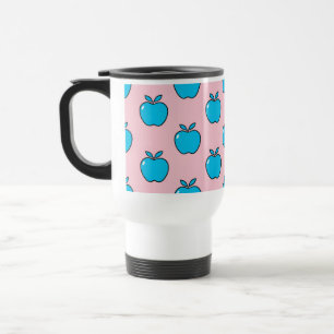 Summer Sip Travel Mug of Blue Apples – 15oz