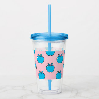 Summer Sip Tumbler of Beautiful Blue Apple