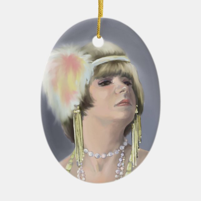 Summer Siren Oval Ornament (Front)