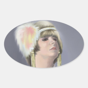 Summer Siren Oval Sticker