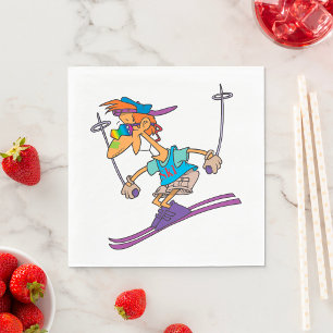 Summer Skier Napkin