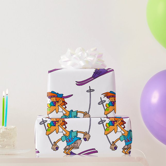 Summer Skier Wrapping Paper (Creator Uploaded)