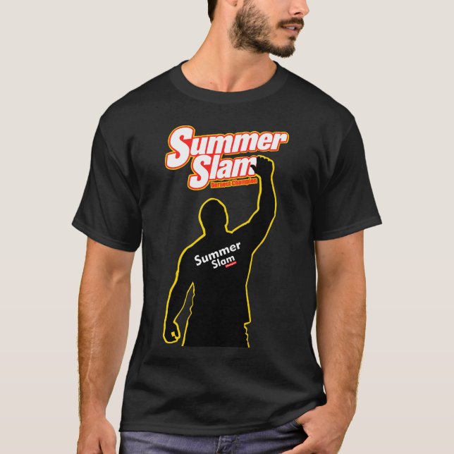Summer Slam Burnout Champion Wrestling Style T-Shirt (Front)