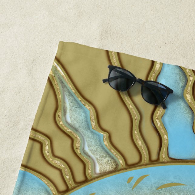Summer Smiling Sun | Beach Towel (In Situ)