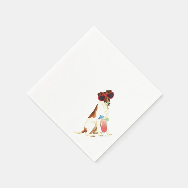 Summer Smooth Fox Terrier Napkin (Corner)