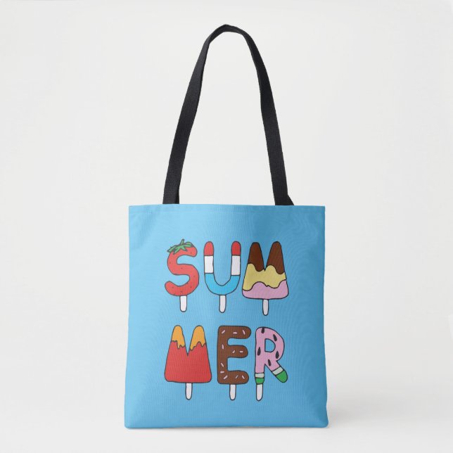 Summer Snack Kids Popsicles Tote Bag (Front)