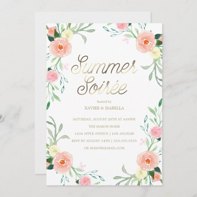 Summer Soirée | Summer Party Invitation (Front/Back)