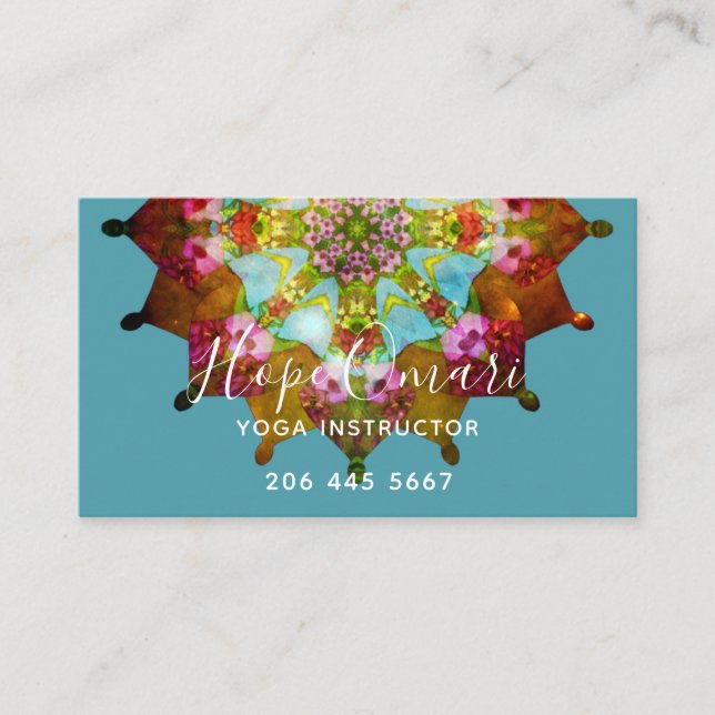 Summer Sol Mandala Business Card (Front)