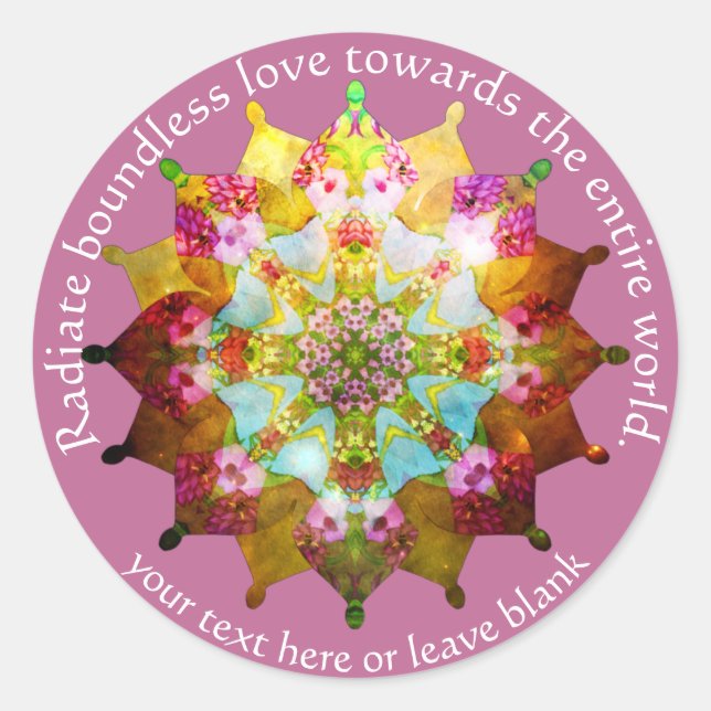Summer Sol Mandala Classic Round Sticker (Front)