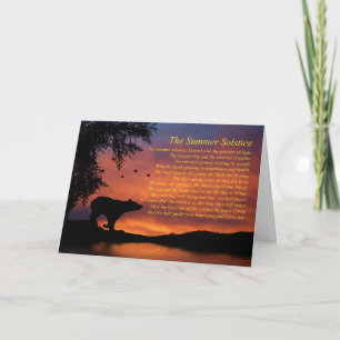 Summer Solstice Blessing With Bear and Birds Card