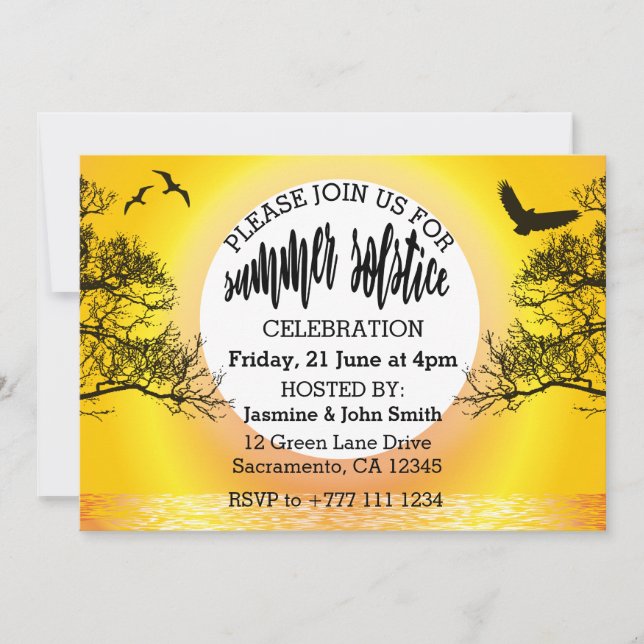 Summer Solstice Celebration Invitation (Front)