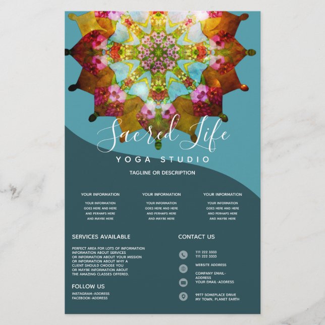 Summer Solstice Mandala Flyer (Front)