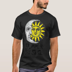 Summer Solstice MidSummer Vintage Moon Sun Design T-Shirt