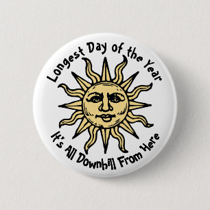 Summer Solstice Poem 6 Cm Round Badge