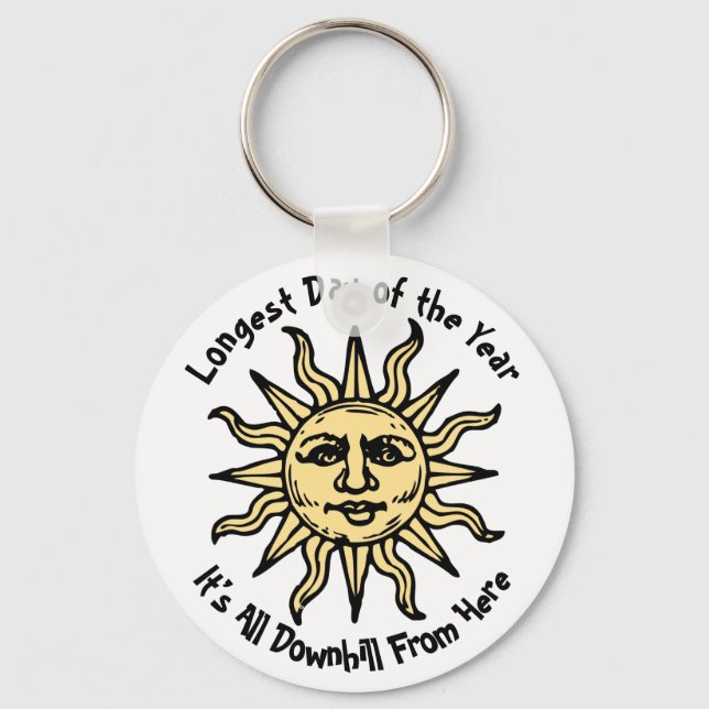 Summer Solstice Poem Key Ring (Front)