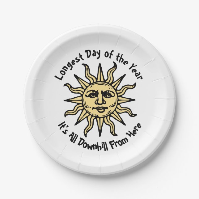 Summer Solstice Poem Paper Plate (Front)